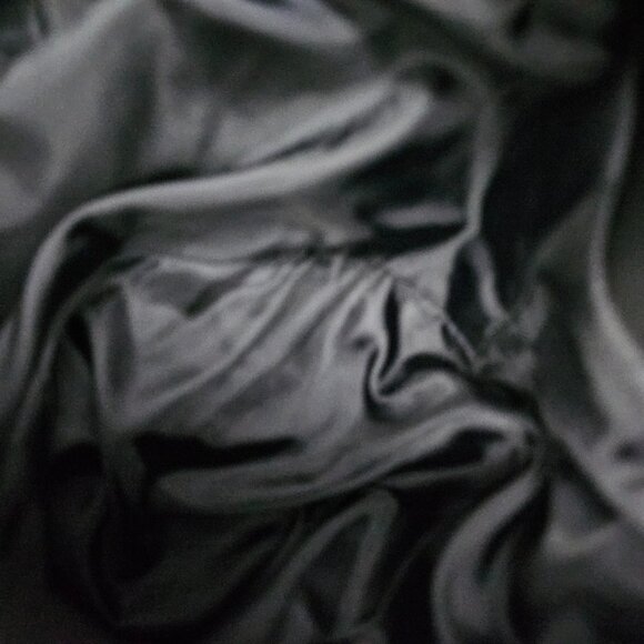 Anne Klein Button Front Black Lined Light Maxi Trench Coat - Picture 7 of 9